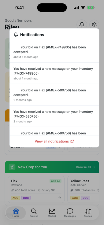 Notifications Screen