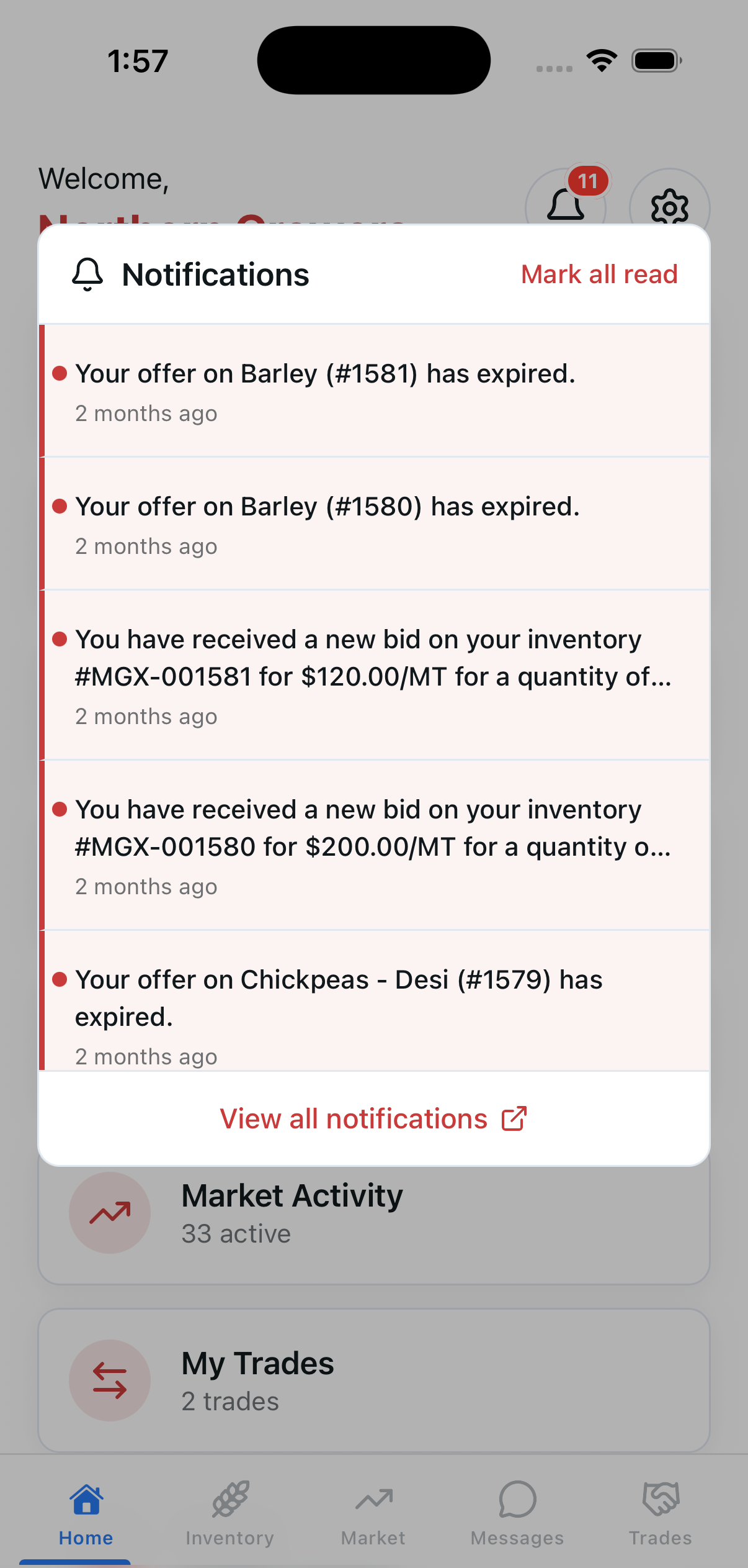 Notifications Screen